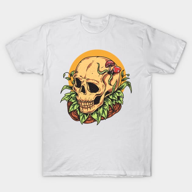 A Waiting Skull T-Shirt by unygara